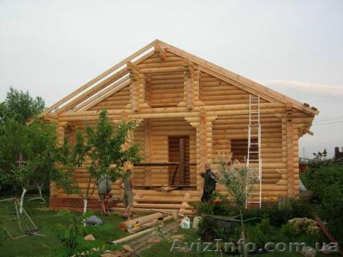 Сруб из оцилиндрованного бруса в Одессе. - <ro>Изображение</ro><ru>Изображение</ru> #1, <ru>Объявление</ru> #145779