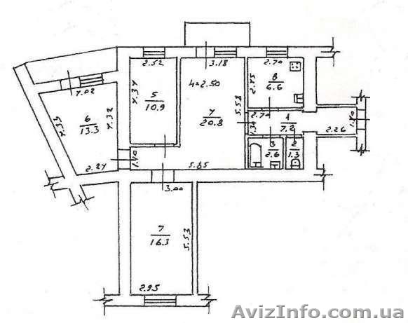 Продам 4-х комн. квартиру на ул.Канатная.  - <ro>Изображение</ro><ru>Изображение</ru> #1, <ru>Объявление</ru> #448380