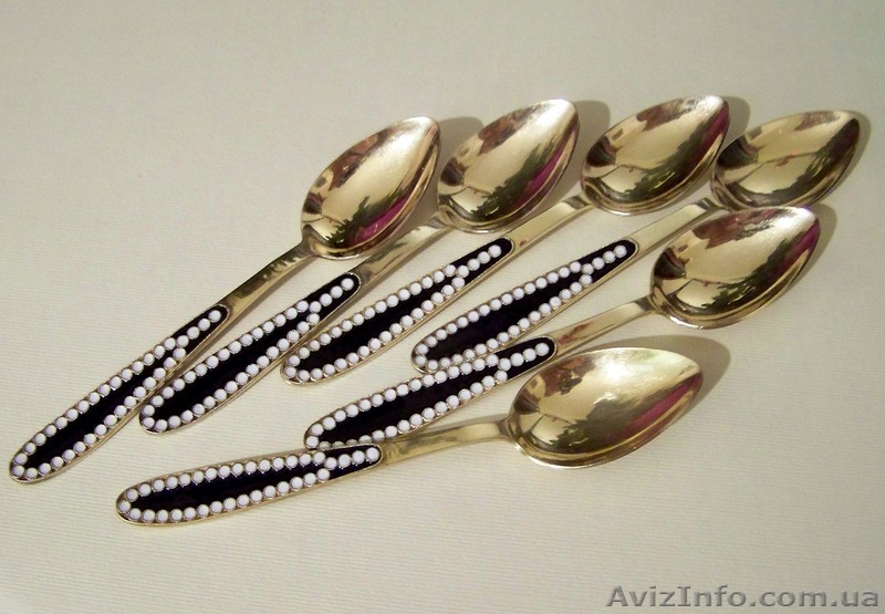 Серебряные ложечки с позолотой - <ro>Изображение</ro><ru>Изображение</ru> #1, <ru>Объявление</ru> #485264
