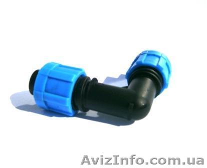 Угол (колено) для капельной ленты с поджимом  - <ro>Изображение</ro><ru>Изображение</ru> #1, <ru>Объявление</ru> #679817