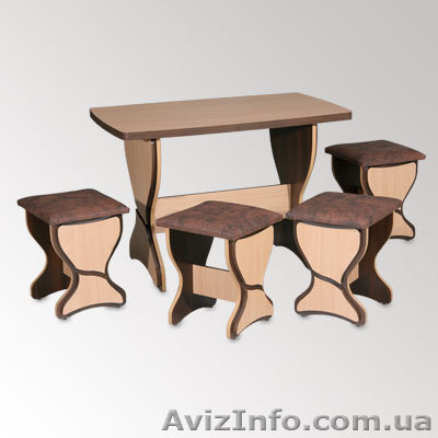 Прага, комплект, Стол кухонный. 4 табуретки (компанит) - <ro>Изображение</ro><ru>Изображение</ru> #1, <ru>Объявление</ru> #789674