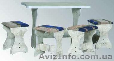 Рига, комплект, Стол кухонный. 4 табуретки (компанит) - <ro>Изображение</ro><ru>Изображение</ru> #1, <ru>Объявление</ru> #789676