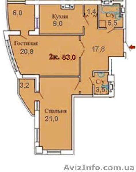 2-х комнатная квартира в новом доме. - <ro>Изображение</ro><ru>Изображение</ru> #1, <ru>Объявление</ru> #886808