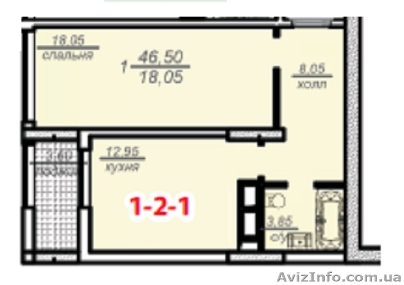  Прекрасная1 комнатная квартира на Французском бульваре - <ro>Изображение</ro><ru>Изображение</ru> #1, <ru>Объявление</ru> #1112688