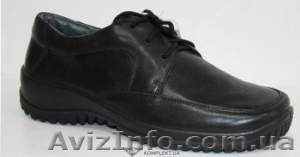 Туфли МИШЕЛЬ, на шнурках, кожа, ПУподошва, черные - <ro>Изображение</ro><ru>Изображение</ru> #1, <ru>Объявление</ru> #1300510