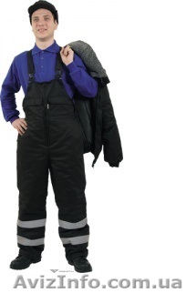 Полукомбинезон утепл. ГЕТЬМАН-1, черный, смесовая - <ro>Изображение</ro><ru>Изображение</ru> #1, <ru>Объявление</ru> #1312608