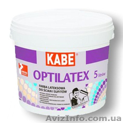 Optilatex - латексная краска для стен и потолков - 15кг (Польша) - <ro>Изображение</ro><ru>Изображение</ru> #1, <ru>Объявление</ru> #1331706