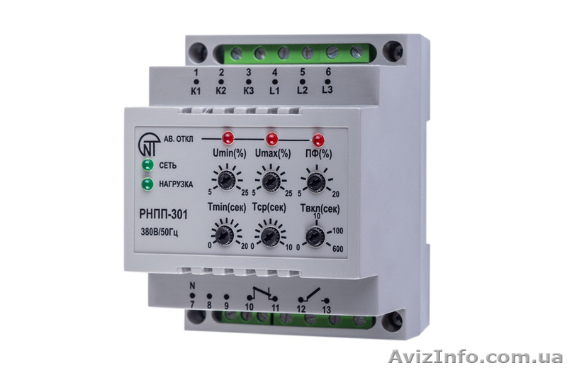 Реле напряжения и контроля фаз РНПП-301. - <ro>Изображение</ro><ru>Изображение</ru> #1, <ru>Объявление</ru> #1457971