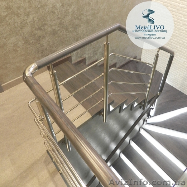 Перила нержавейка и дерево - <ro>Изображение</ro><ru>Изображение</ru> #1, <ru>Объявление</ru> #1487467