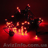 Уличная светодиодная гирлянда нить 5м красная - <ro>Изображение</ro><ru>Изображение</ru> #1, <ru>Объявление</ru> #1493505