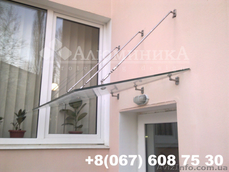 Навесы, козырьки из поликарбоната, триплексные козырьки из каленого стекла - <ro>Изображение</ro><ru>Изображение</ru> #1, <ru>Объявление</ru> #1602339