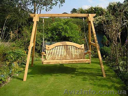 Качели садовые №4 из термодревесины - <ro>Изображение</ro><ru>Изображение</ru> #1, <ru>Объявление</ru> #1617347