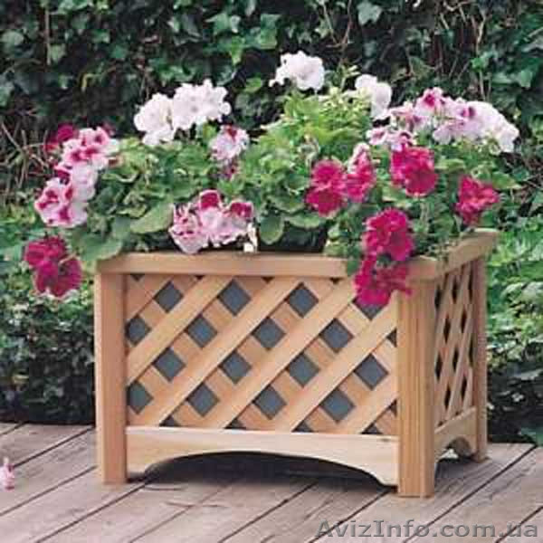 Деревянный вазон для цветов - <ro>Изображение</ro><ru>Изображение</ru> #1, <ru>Объявление</ru> #1622415