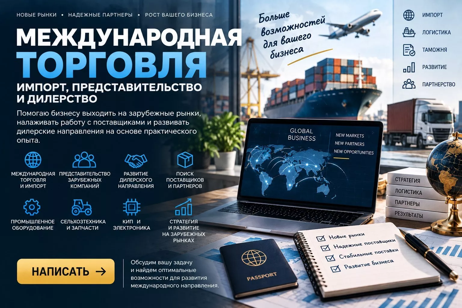 Международная торговля — импорт, представительство и дилерство - <ro>Изображение</ro><ru>Изображение</ru> #1, <ru>Объявление</ru> #1754403
