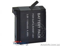 Аккумулятор для GoPro Hero4 Megag для AHDBT-401 - <ro>Изображение</ro><ru>Изображение</ru> #2, <ru>Объявление</ru> #1580458