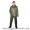 Костюм ПВХ+полиэстер,  KPL (Z),  куртка,  брюки,  цвет: зеленый #1319849