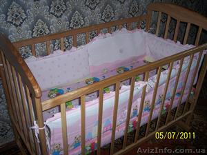 Продам детскую кроватку + матрац  - <ro>Изображение</ro><ru>Изображение</ru> #1, <ru>Объявление</ru> #353498