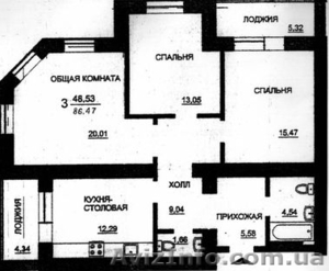 Продам 3х ком. кв-ру в новом сданном доме на Таирово, сост. от строителей. - <ro>Изображение</ro><ru>Изображение</ru> #1, <ru>Объявление</ru> #473905