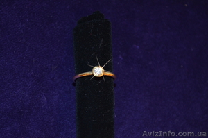 Кольцо с бриллиантом,классика.    - <ro>Изображение</ro><ru>Изображение</ru> #2, <ru>Объявление</ru> #772619