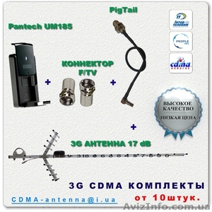 CDMA оборудование в сборе:антенны СДМА , адаптер, модем Pantech UM 185.Оптовикам - <ro>Изображение</ro><ru>Изображение</ru> #2, <ru>Объявление</ru> #838164