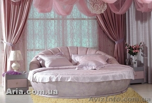Итальянская круглая кожаная кровать Мауро - <ro>Изображение</ro><ru>Изображение</ru> #1, <ru>Объявление</ru> #867550