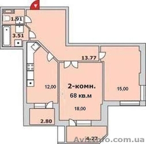 Артиллерийская / Краснова  Продажа 2 комнатная квартира - <ro>Изображение</ro><ru>Изображение</ru> #2, <ru>Объявление</ru> #891173
