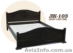 Кровать, деревянная, Лк- 103, Скиф, из массива хвойных пород деревьев - <ro>Изображение</ro><ru>Изображение</ru> #1, <ru>Объявление</ru> #916637
