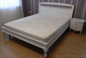 Белая кровать двуспальная из ясеня - <ro>Изображение</ro><ru>Изображение</ru> #1, <ru>Объявление</ru> #969568