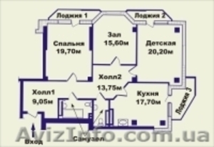 Продается 3х комнатная просторная квартира - <ro>Изображение</ro><ru>Изображение</ru> #2, <ru>Объявление</ru> #995440