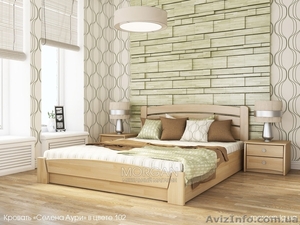 Кровать деревянная Селена Аури 200x160 буковый щит