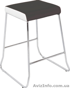 Табурет барный высокий Камео,  цвет кожзама черный