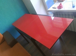 Стол обеденный раскладной стекло красный - <ro>Изображение</ro><ru>Изображение</ru> #5, <ru>Объявление</ru> #1475605