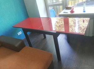 Стол обеденный раскладной стекло красный - <ro>Изображение</ro><ru>Изображение</ru> #6, <ru>Объявление</ru> #1475605