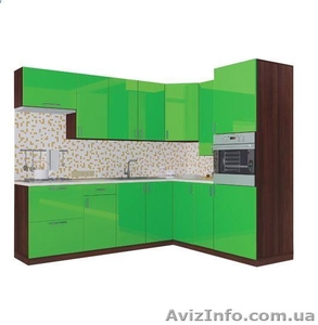 Угловая качественная кухня зеленого цвета  - <ro>Изображение</ro><ru>Изображение</ru> #1, <ru>Объявление</ru> #1507698