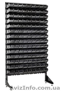 Витрина стенд с лотками в магазин крепежа