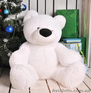 Мягкая игрушка медведь сидячий «Бублик» 70 см. Белый - <ro>Изображение</ro><ru>Изображение</ru> #1, <ru>Объявление</ru> #1642984