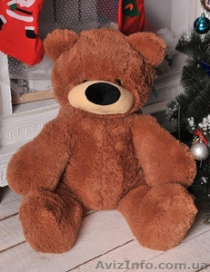 Мягкая игрушка медведь «Бублик» 45 см. Коричневый - <ro>Изображение</ro><ru>Изображение</ru> #2, <ru>Объявление</ru> #1642980