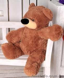 Мягкая игрушка медведь сидячий «Бублик» 70 см. Коричневый - <ro>Изображение</ro><ru>Изображение</ru> #3, <ru>Объявление</ru> #1642983