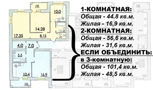 Продам свои 1 к. и 2 к. квартиры в ЖК "ПАРК-СОВИНЬОН" на 2 этаже /"ЗАРС"/ - <ro>Изображение</ro><ru>Изображение</ru> #5, <ru>Объявление</ru> #1655048