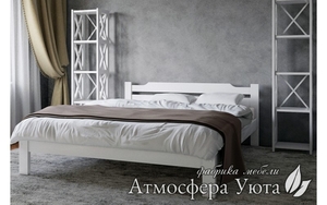 Кровать из натурального дерева в скандинавском стиле Одесса