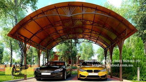 Навесы из профилированного поликарбоната. Ворота из профлиста