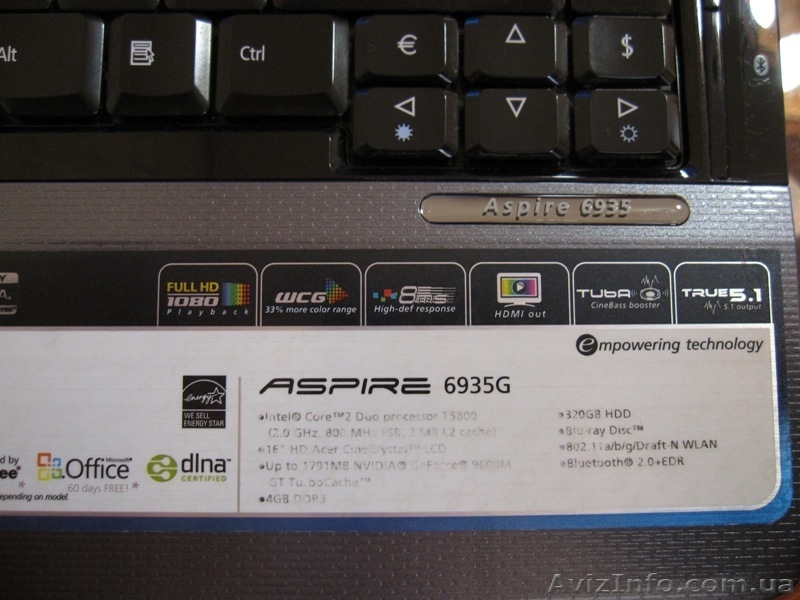 ACER ASPIRE 6935G - 584G32Bn - <ro>Изображение</ro><ru>Изображение</ru> #3, <ru>Объявление</ru> #257977