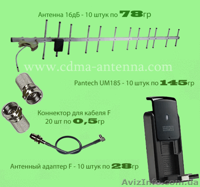 Набор оборудования CDMA интернет: UM175 модем 3G + антенна 16dB + переходник - <ro>Изображение</ro><ru>Изображение</ru> #6, <ru>Объявление</ru> #455353