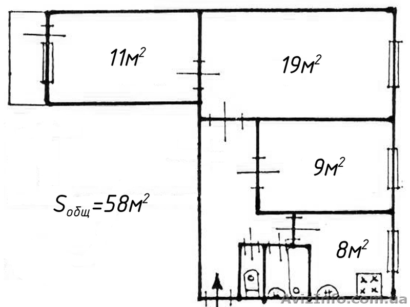 Продам 3-х комн. квартиру на ул.Говорова. - <ro>Изображение</ro><ru>Изображение</ru> #3, <ru>Объявление</ru> #478486