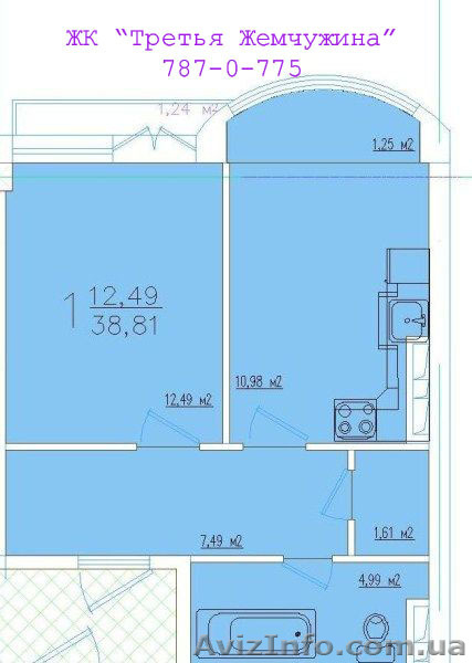 2 комн квартира "Третья Жемчужина" 42 600$ от застройщика - <ro>Изображение</ro><ru>Изображение</ru> #5, <ru>Объявление</ru> #500591