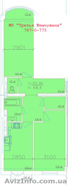 1 комн квартира "Третья Жемчужина" 23 400$ от застройщика - <ro>Изображение</ro><ru>Изображение</ru> #5, <ru>Объявление</ru> #500577