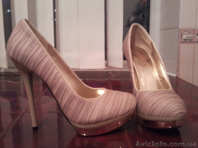 туфли бежевые на высоком каблуке - <ro>Изображение</ro><ru>Изображение</ru> #4, <ru>Объявление</ru> #494498