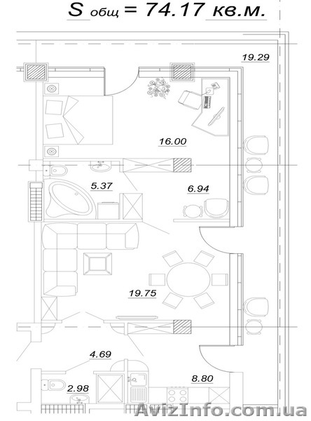 Продам видовую 2-х ком. кв. в жк Дом №1/Греческая - <ro>Изображение</ro><ru>Изображение</ru> #5, <ru>Объявление</ru> #745225