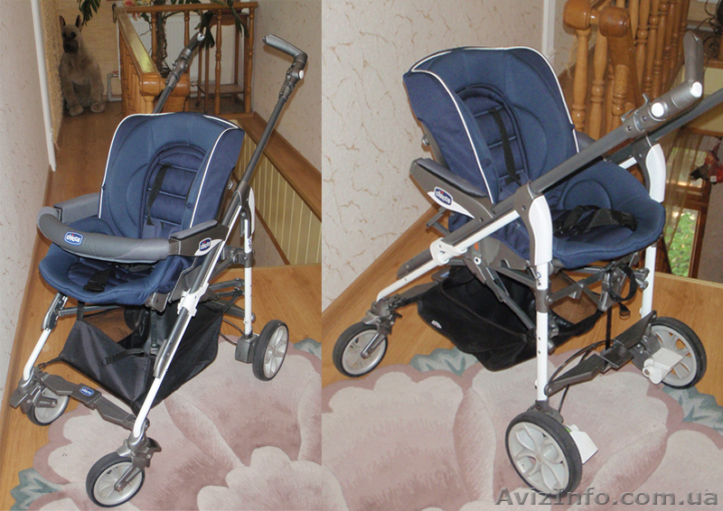 Продам коляску Chicoo Trio Living 2 в 1 синего цвета.  - <ro>Изображение</ro><ru>Изображение</ru> #6, <ru>Объявление</ru> #746084