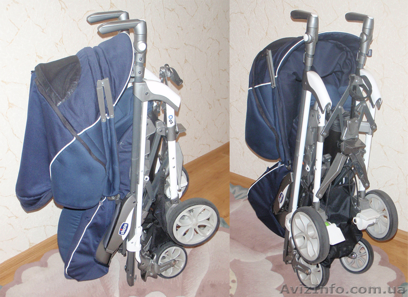 Продам коляску Chicoo Trio Living 2 в 1 синего цвета.  - <ro>Изображение</ro><ru>Изображение</ru> #5, <ru>Объявление</ru> #746084